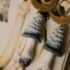 Kolczyki z grzybem czernidłak kołpakowaty i kwarcem (Unique Fantasy Objects)