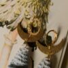Kolczyki z grzybem czernidłak kołpakowaty i kwarcem (Unique Fantasy Objects)