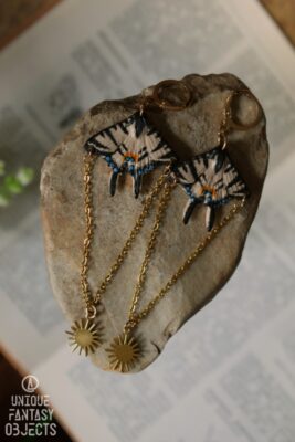 Kolczyki z motylem paź żeglarz (Unique Fantasy Objects)