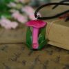 Mały naszyjnik z grzybem stożkownica czapeczkowata i kwarcem (Unique Fantasy Objects)