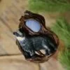 Naszyjnik z borsukiem i agatem pasiastym (Unique Fantasy Objects)