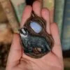 Naszyjnik z borsukiem i agatem pasiastym (Unique Fantasy Objects)