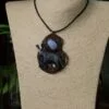 Naszyjnik z borsukiem i agatem pasiastym (Unique Fantasy Objects)
