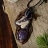 Naszyjnik z kozicą tatrzańską i ametystem (Unique Fantasy Objects)