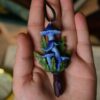 Naszyjnik z grzybem Entoloma i kwarcem (Unique Fantasy Objects)