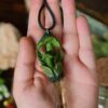Naszyjnik z grzybem wilgotnica i kwarcem dymnym (Unique Fantasy Objects)