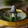 Regulowany pierścionek z rzeźbą czernidłaka i nocą Kairu (Unique Fantasy Objects)