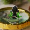 Regulowany pierścionek z rzeźbą czernidłaka i nocą Kairu (Unique Fantasy Objects)