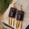 Kolczyki z łosiem i zoisyt z rubinem (Unique Fantasy Objects)