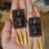 Kolczyki z łosiem i zoisyt z rubinem (Unique Fantasy Objects)