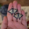 Kolczyki z rzeźbą motyla paź żeglarz (Unique Fantasy Objects)