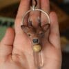 Naszyjnik z jeleniem, jaspisem krajobrazowym i kryształem górskim (Unique Fantasy Objects)