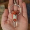 Naszyjnik z lisem, jadeitem i kryształem górskim (Unique Fantasy Objects)