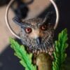 Naszyjnik z rzeźbą puchacza zwyczajnego i unakitem (Unique Fantasy Objects)