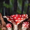 Ozdoba na ścianę z muchomorami w lesie (Unique Fantasy Objects)