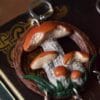 Kolczyki z rzeźbą grzybów koźlaków i łańcuszków (Unique Fantasy Objects)
