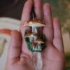 Naszyjnik z rzeźbą koźlarza i kryształem górskim (Unique Fantasy Objects)