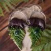 Kolczyki z niedźwiedziem i agatem mszystym (Unique Fantasy Objects)