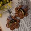 Kolczyki z osą i jaspisem krajobrazowym (Unique Fantasy Objects)
