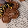 Kolczyki z osą i jaspisem krajobrazowym (Unique Fantasy Objects)