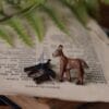 Małe kolczyki z rzeźbą sarny (Unique Fantasy Objects)