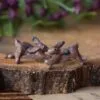 Małe kolczyki z rzeźbą zająca (Unique Fantasy Objects)