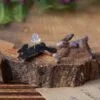 Małe kolczyki z rzeźbą zająca (Unique Fantasy Objects)