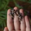 Małe kolczyki z rzeźbą zająca (Unique Fantasy Objects)