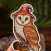 Naklejka z sową w czapce muchomora (Unique Fantasy Objects)