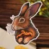 Naklejka z zającem z kurkami (Unique Fantasy Objects)