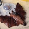 Naszyjnik z nietoperzem i agatem szarym (Unique Fantasy Objects)