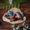 Naszyjnik z zimorodkiem i labradorytem (Unique Fantasy Objects)