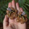Kolczyki z osą i jaspisem krajobrazowym (Unique Fantasy Objects)