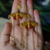 Kolczyki z rzeźbą motyla niedźwiedziówka purpurka (Unique Fantasy Objects)