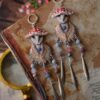 Kolczyki z płomykówką w kapeluszu muchomora (Unique Fantasy Objects)