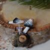 Małe kolczyki z rzeźbą czernidłaka kołpakowatego (Unique Fantasy Objects)