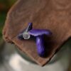 Małe kolczyki z grzybem lakówka ametystowa (Unique Fantasy Objects)