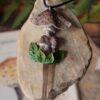 Naszyjnik z grzybem kania i kwarcem dymnym (Unique Fantasy Objects)