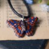 Naszyjnik z rzeźbą motyla mieniak strużnik (Unique Fantasy Objects)