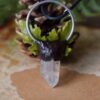 Naszyjnik z tygrzykiem paskowanym i kryształem górskim (Unique Fantasy Objects)