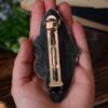 Spinka do włosów z ćmą szewnica miętówka (Unique Fantasy Objects)