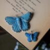 Naszyjnik z rzeźbą motyla modraszek adonis (Unique Fantasy Objects)