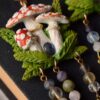 Kolczyki z muchomorami i labradorytem (Unique Fantasy Objects)