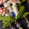 Kolczyki z muchomorami i labradorytem (Unique Fantasy Objects)