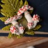 Kolczyki z muchomorami, paprocią i kryształem górskim (Unique Fantasy Objects)