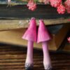 Kolczyki z rzeźbą grzybów grzybówka różowawa (Unique Fantasy Objects)