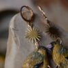 Kolczyki z rzeźbą trznadla i łańcuszkami (Unique Fantasy Objects)