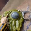 Kolczyki z rzeźbą wstężyka gajowego i labradorytem (Unique Fantasy Objects)