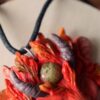 Baśniowy naszyjnik z czerwonym duszkiem i unakitem (Unique Fantasy Objects)