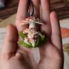 Naszyjnik z muchomorem czerwonym i kryształem górskim (Unique Fantasy Objects)